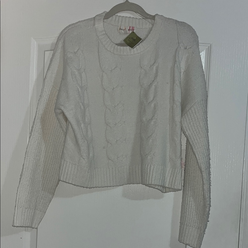 Cozy White Cable Knit Sweater